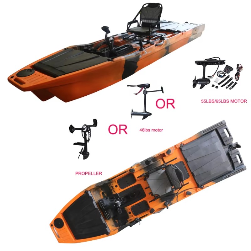 Fishing Kayak Trolling Motor - Viking 12.6FT Enkelkajak Peddelpropeller Plus Elektrische