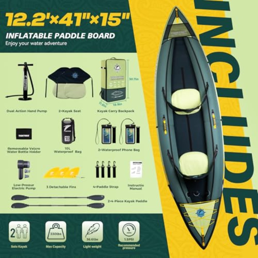 Opblaasbare toerkajak voor geb - Fishing Kayak Seat recensie en prijs